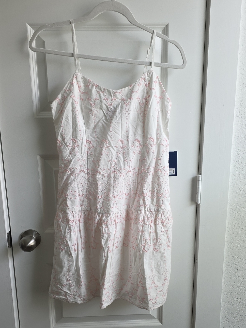 Roller Rabbit White Dress with Pink Embroidery XS G244